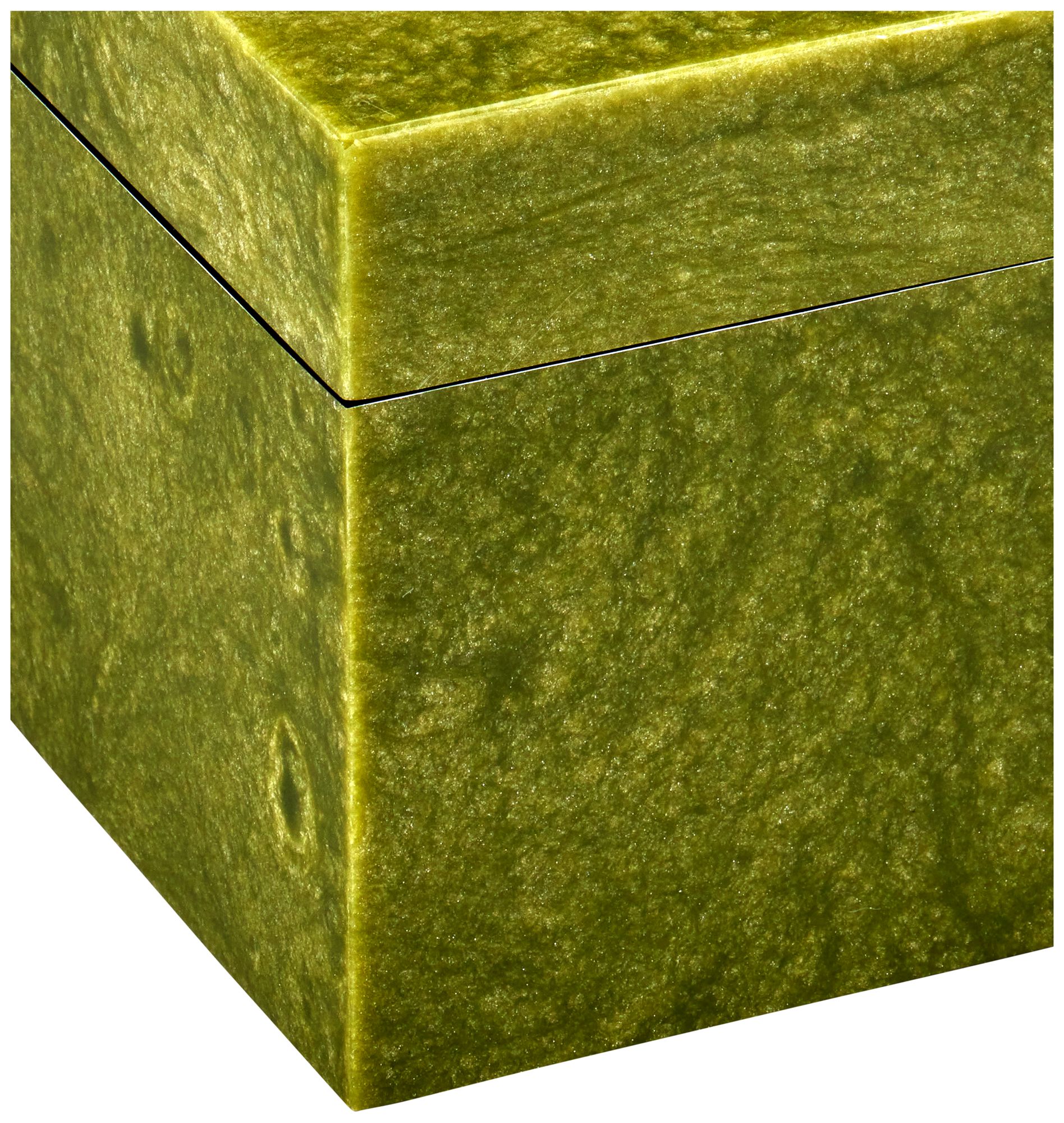 Image 3 Currey & Company 6" Rina Green Box more views