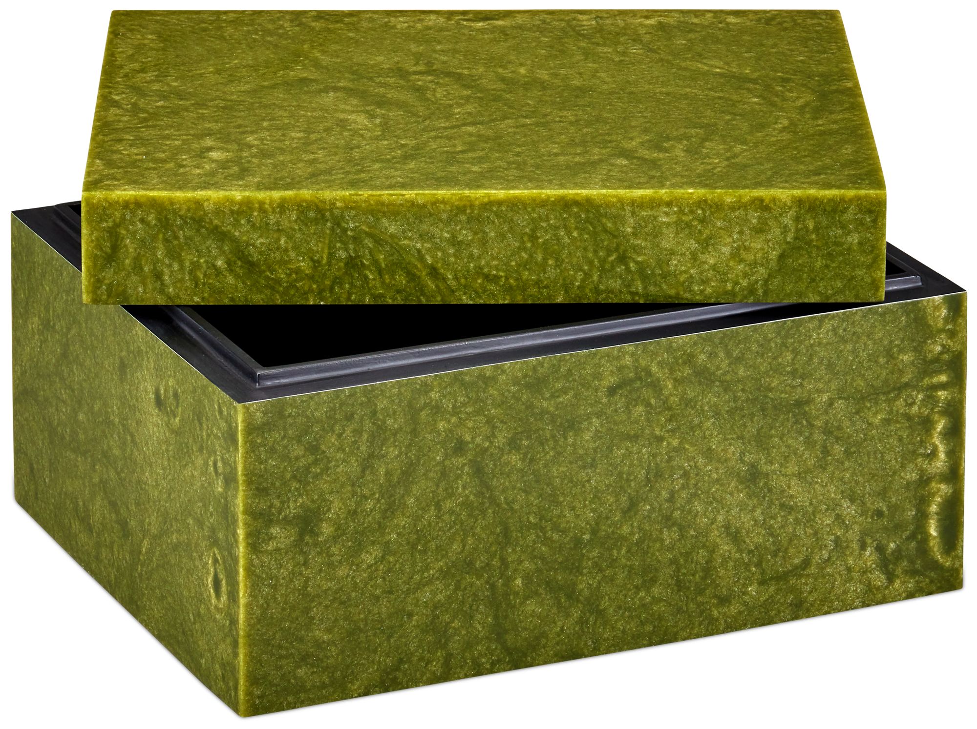 Image 5 Currey & Company 6" Rina Green Box more views