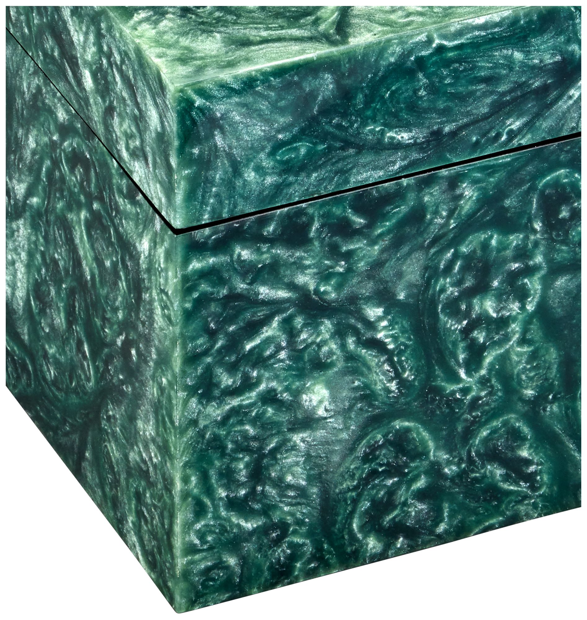 Image 3 Currey & Company 6" Rina Teal Box more views