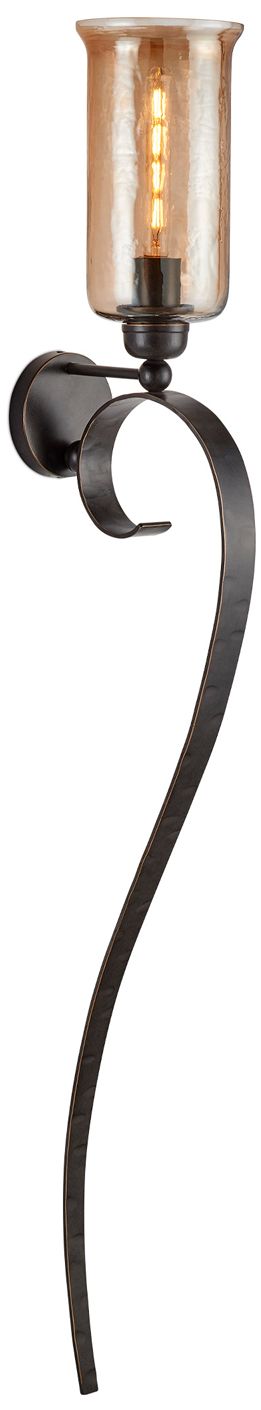 Currey & Company 61" High Gilded Oak Wall Sconce
