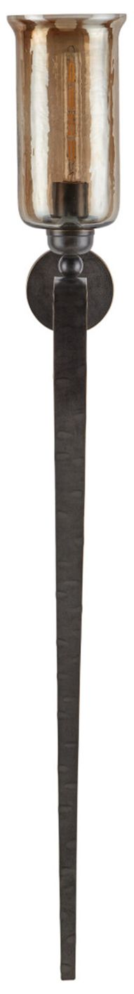Image 5 Currey & Company 61" High Gilded Oak Wall Sconce more views
