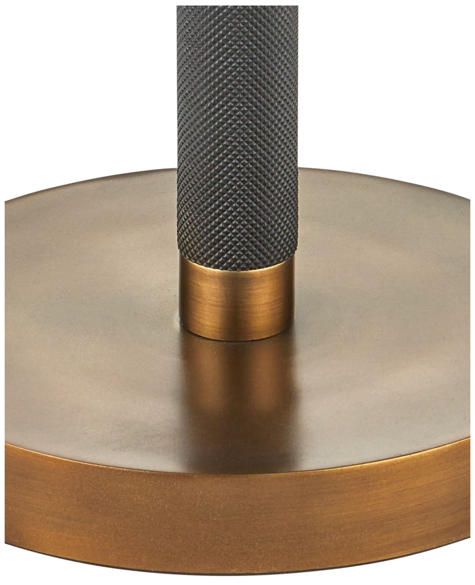 Image 3 Currey & Company 62" High Brass Antique, Matte Black Floor Lamp more views
