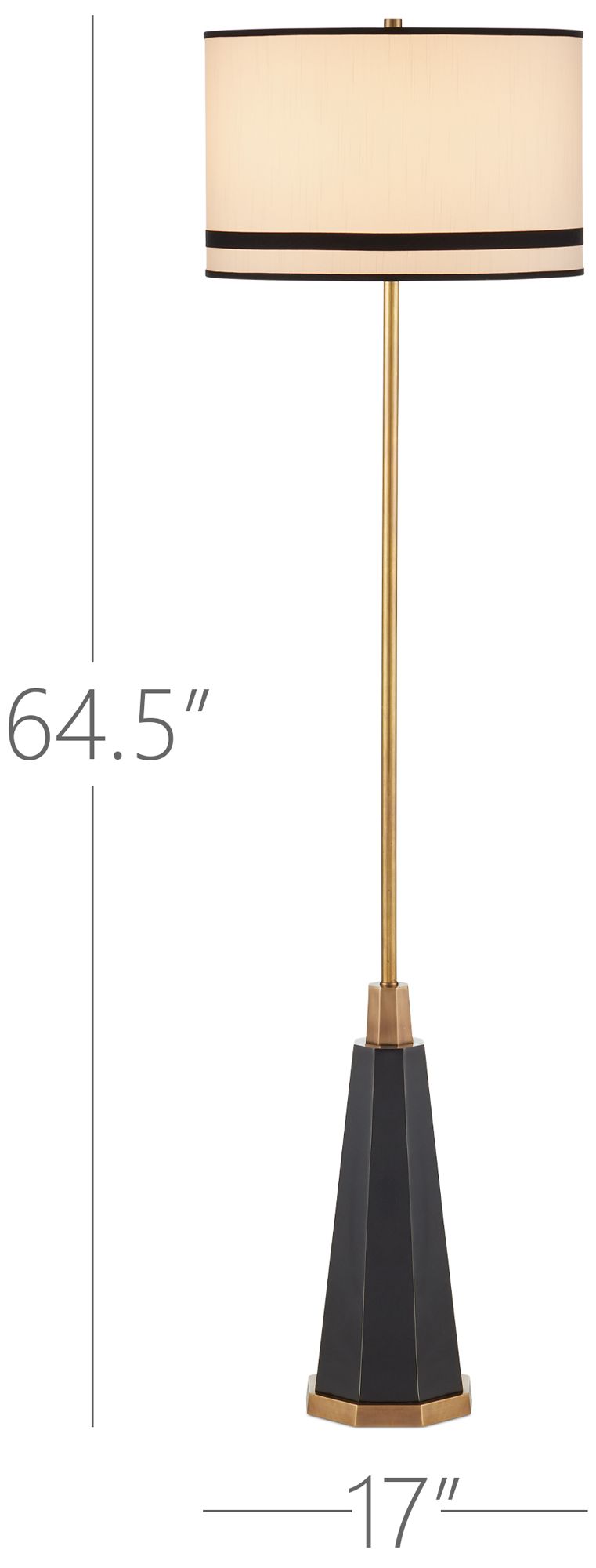 Currey & Company 64.5" x 17" Gieves Floor Lamp