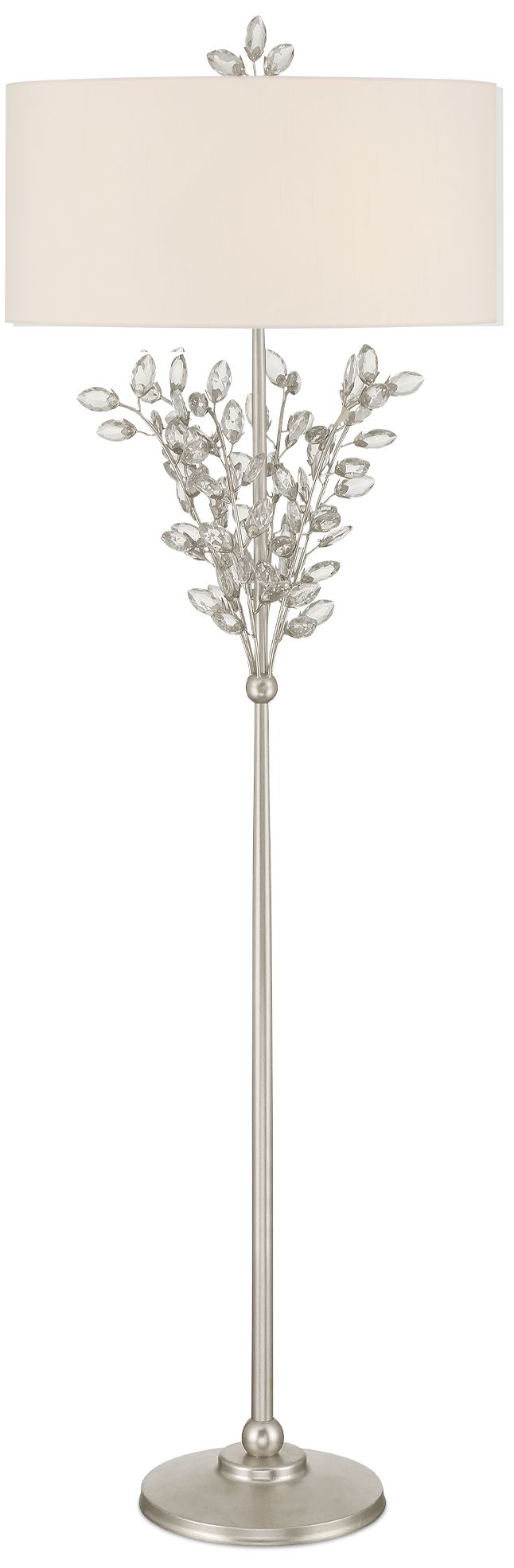 Image 2 Currey & Company 66" x 21" Forget-Me-Not Silver Floor Lamp
