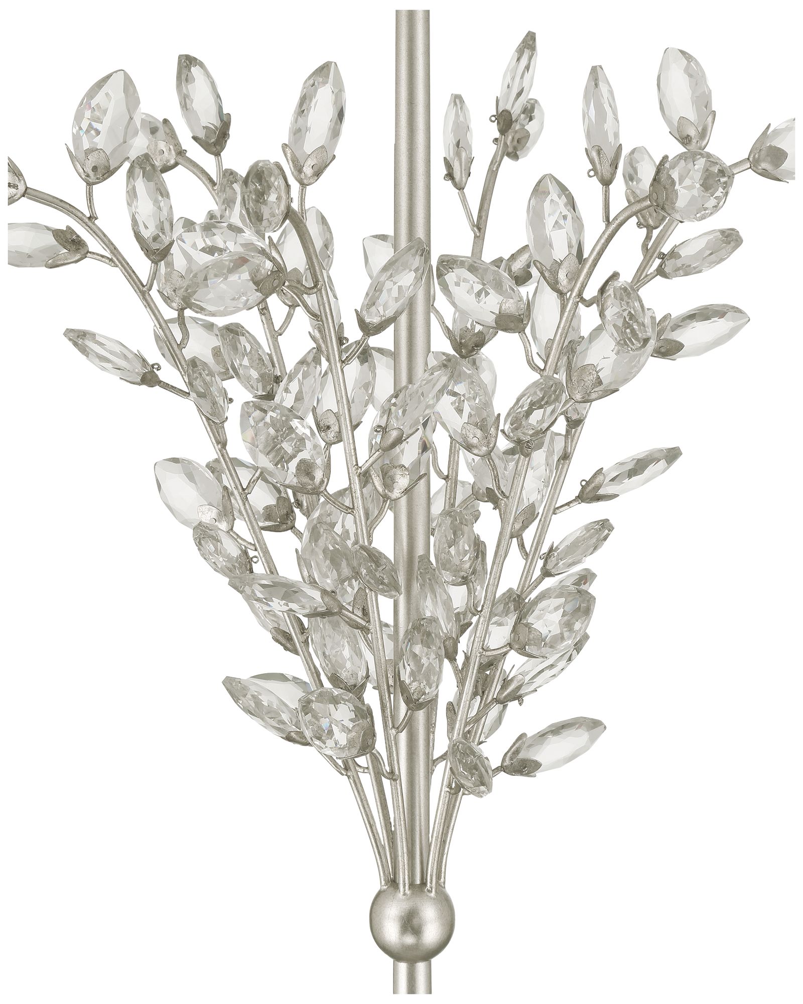 Image 3 Currey & Company 66" x 21" Forget-Me-Not Silver Floor Lamp more views