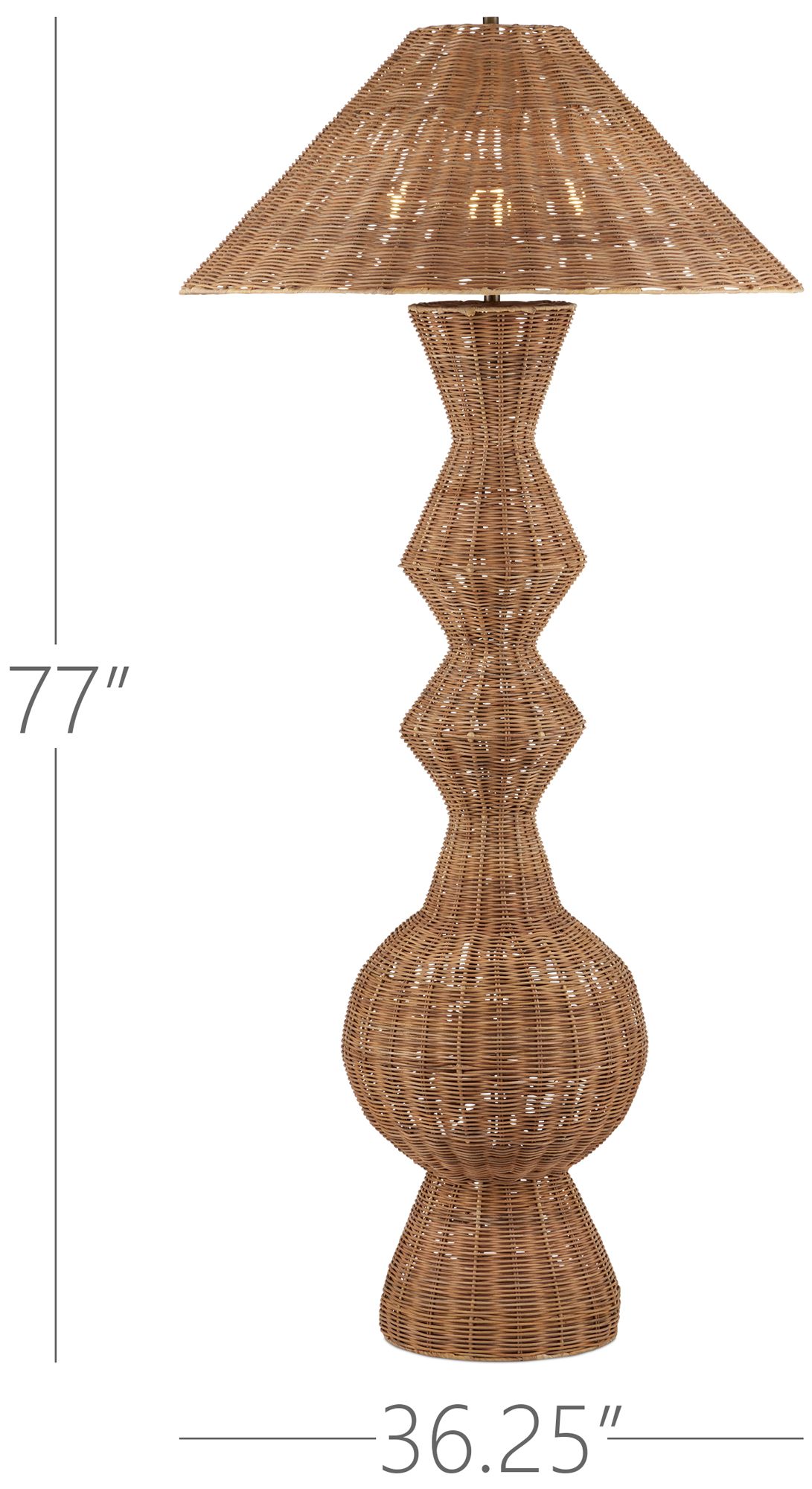 Image 6 Currey & Company 77" x 36.25" Nirvana Grande Floor Lamp more views