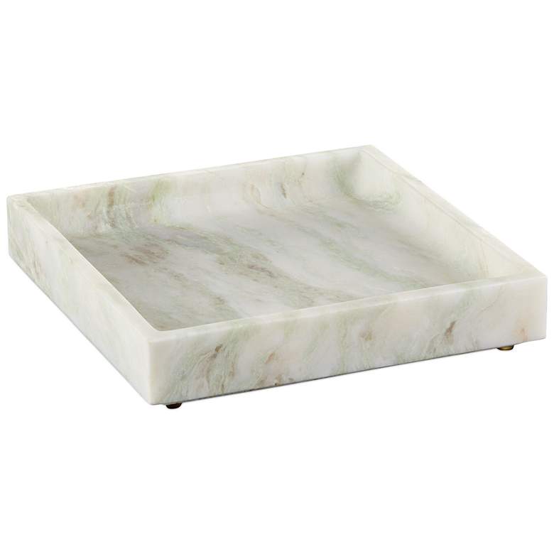 Image 1 Currey & Company 9.75" Bilbao Onyx Square Tray