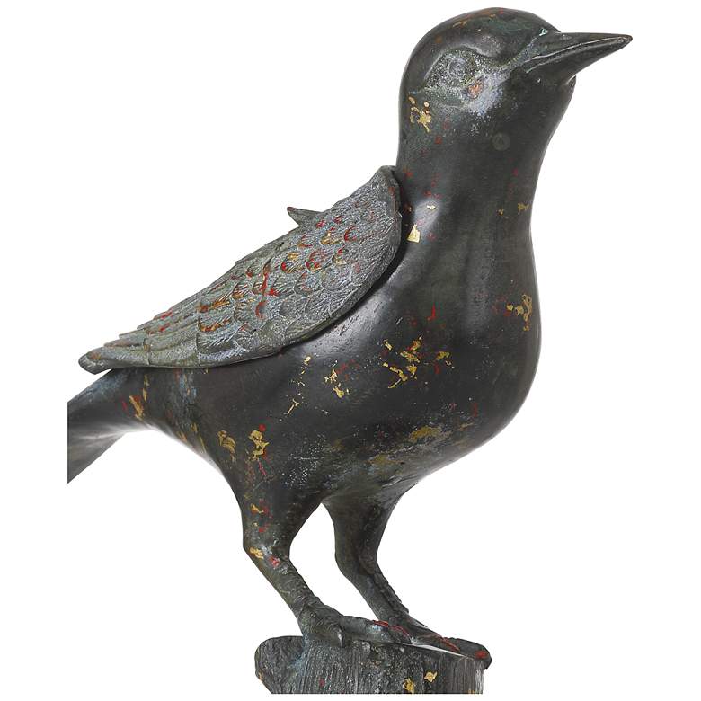 Image 2 Currey & Company 9" Han Dynasty Bird Bronze more views