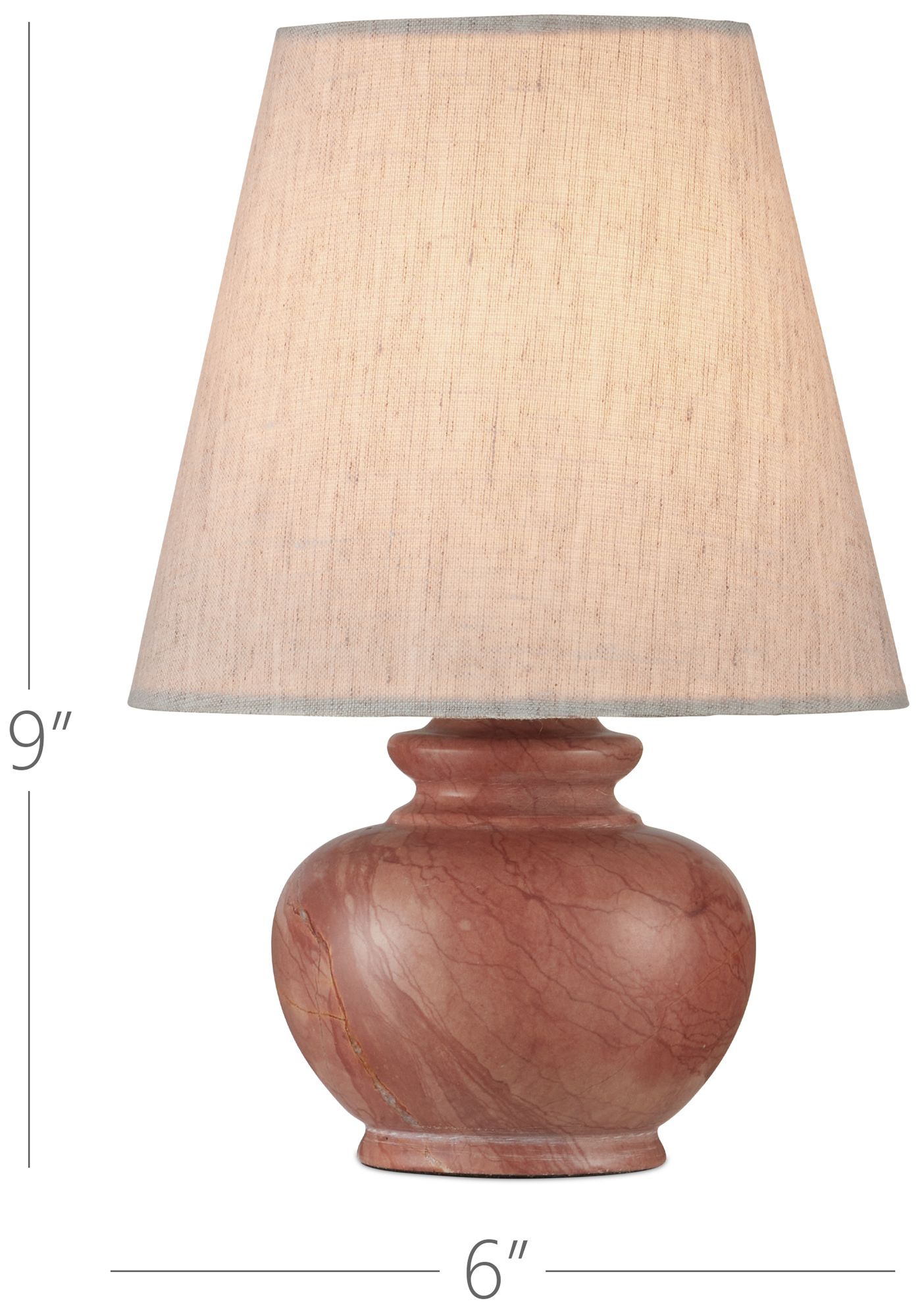 Currey & Company 9" Piccolo Pink Mini Ta