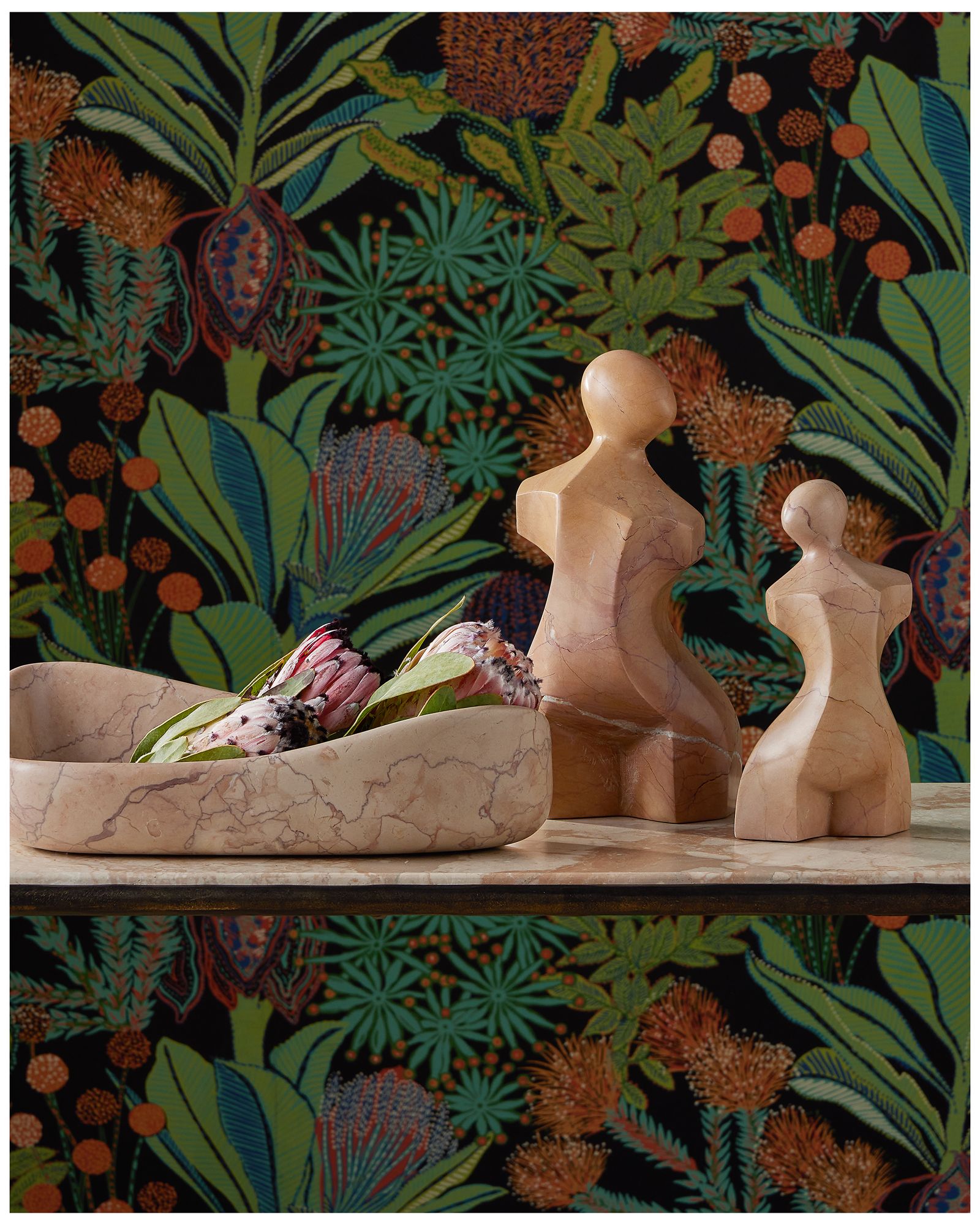 Image 6 Currey & Company 9" x 4.5" x 3" Giada Rosa Small Bust Sculpture more views