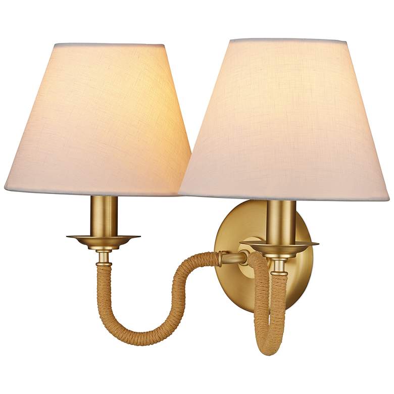 Image 3 Currey & Company Adala Brass 2-Light Wal more views