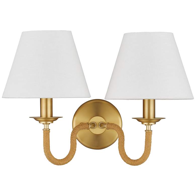 Image 4 Currey & Company Adala Brass 2-Light Wal more views