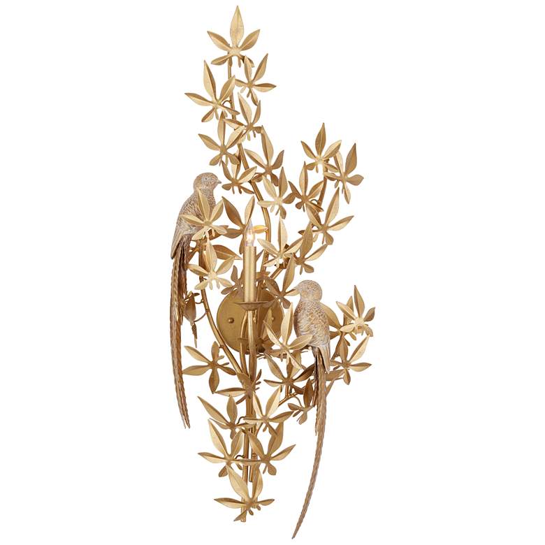 Image 1 Currey & Company Aviary Gold 1-Light Wal