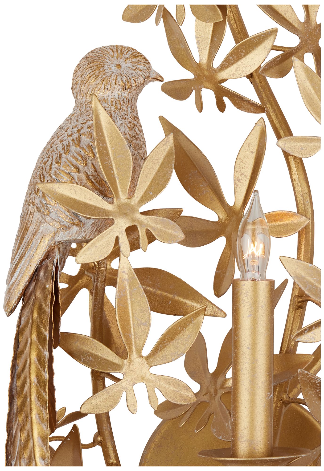Image 3 Currey & Company Aviary Gold 1-Light Wal more views