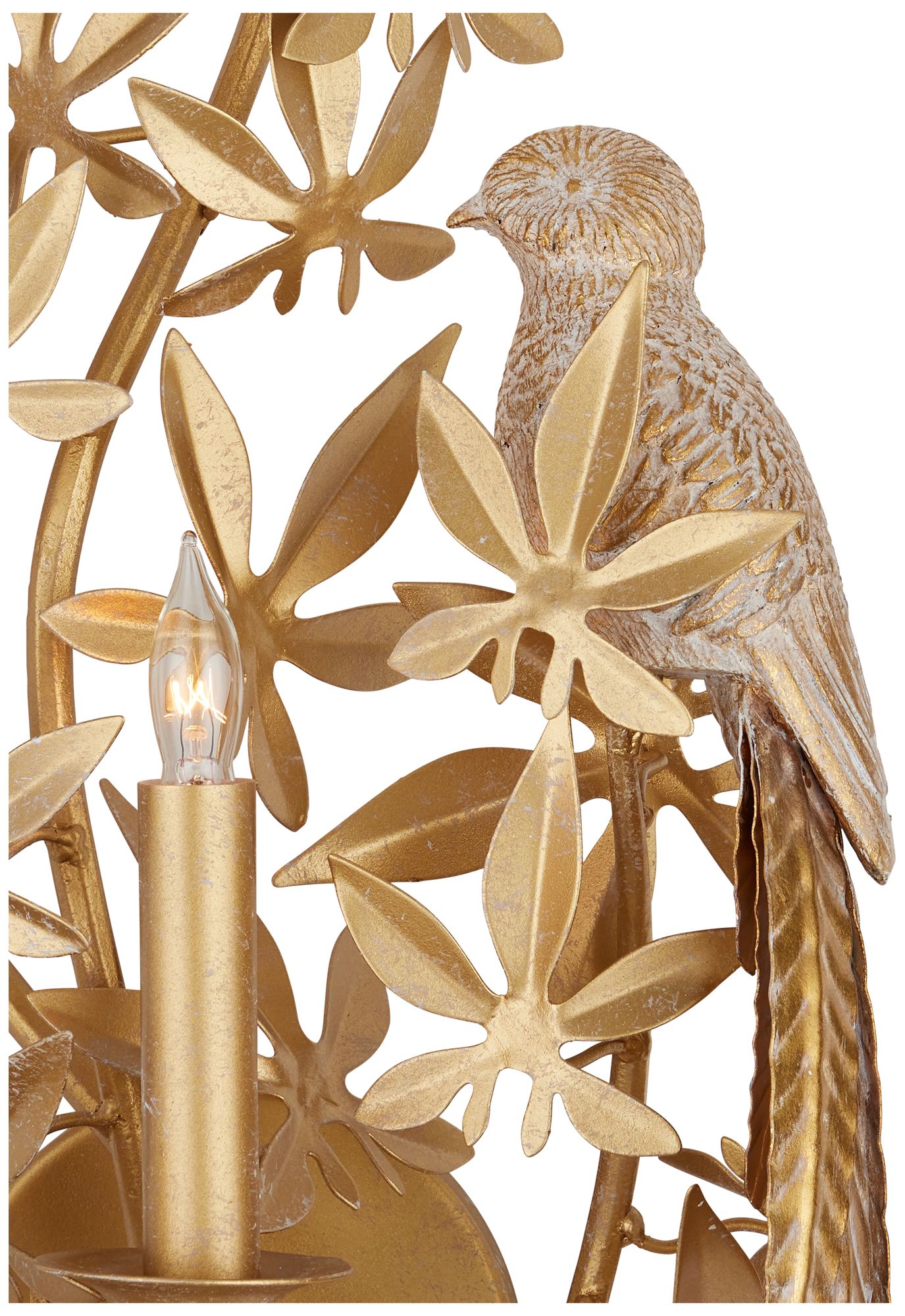 Image 3 Currey & Company Aviary Gold 1-Light Wal more views