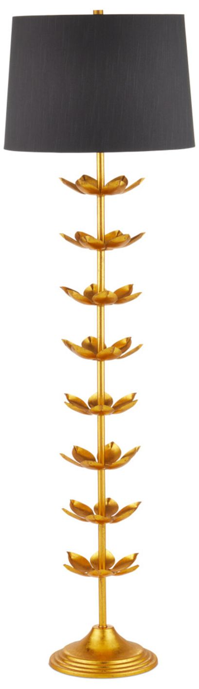 Image 4 Currey & Company Awakening 65" High Gold Leaf Floor Lamp more views