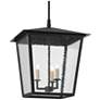 1_Currey & Company Bening 16.75" Black Outdoor Hanging Lantern