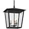Currey & Company Bening 16.75" Black Outdoor Hanging Lantern