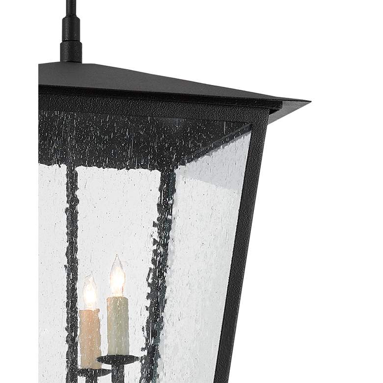 Image 2 Currey & Company Bening 16.75" Black Outdoor Hanging Lantern more views