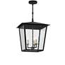 3_Currey & Company Bening 16.75" Black Outdoor Hanging Lantern more views