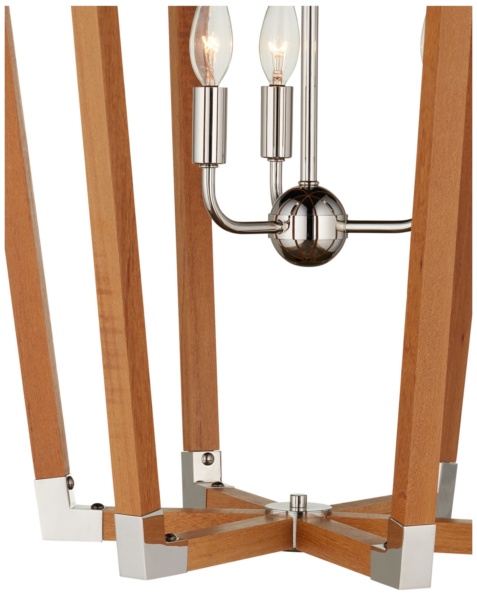Image 2 Currey & Company Boyd 24" Wide Natural, Polished Nickel Lantern more views