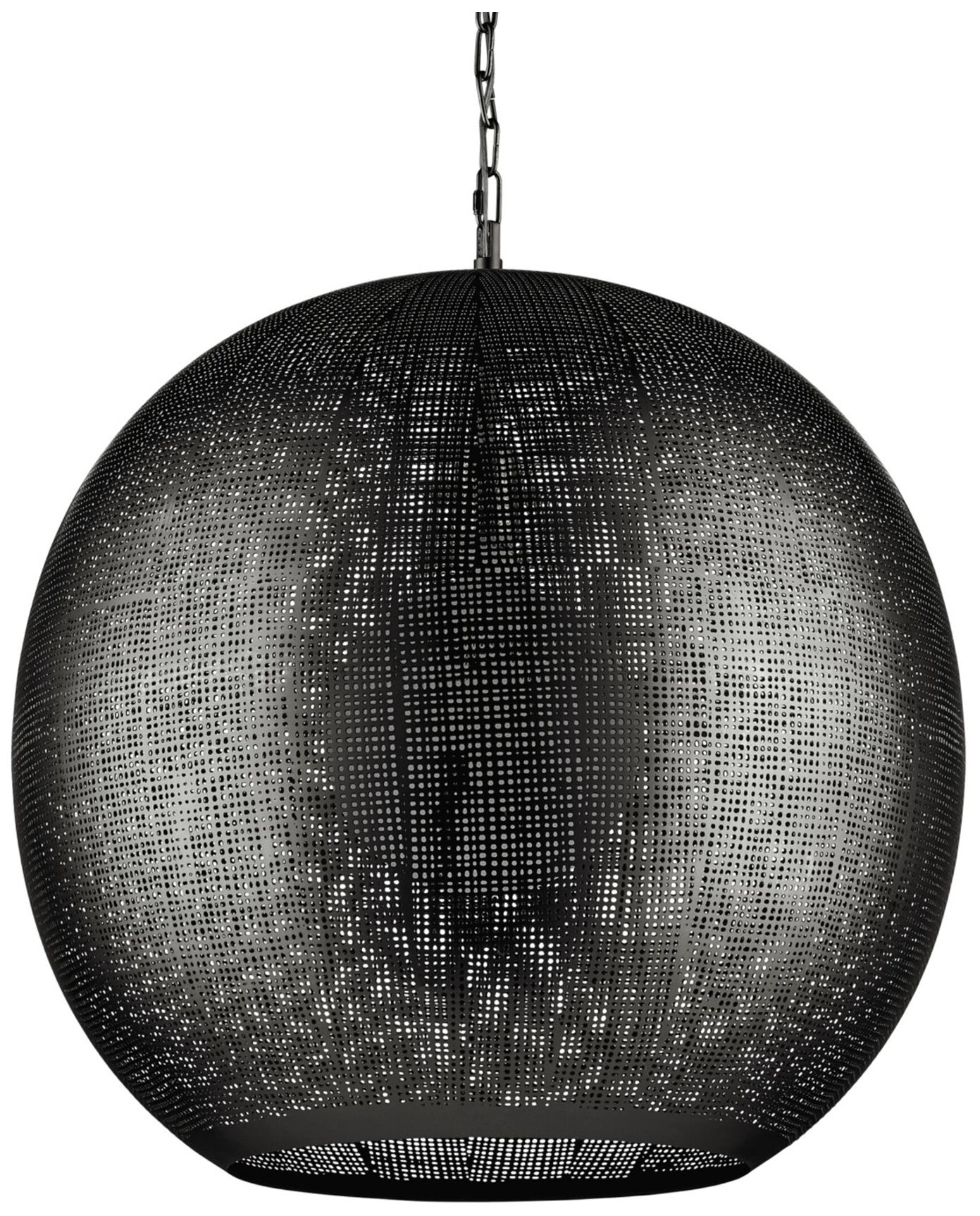 Image 4 Currey & Company Buckram 24" Wide Black Nickel Pendant more views