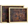 4_Currey & Company Casey Brown Tray Set of 2 more views