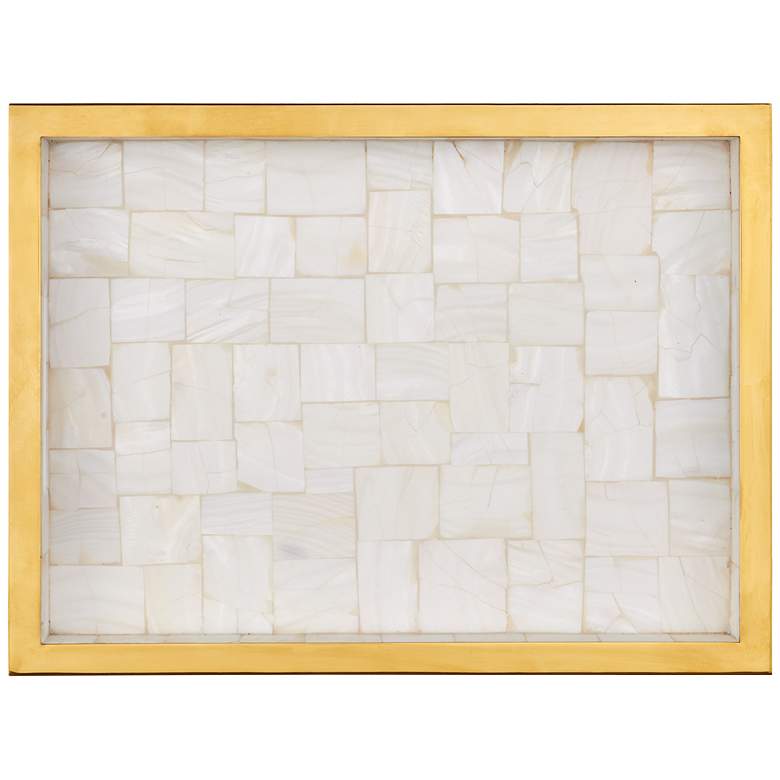 Image 5 Currey & Company Casey Mother of Pearl Tray Set of 2 more views