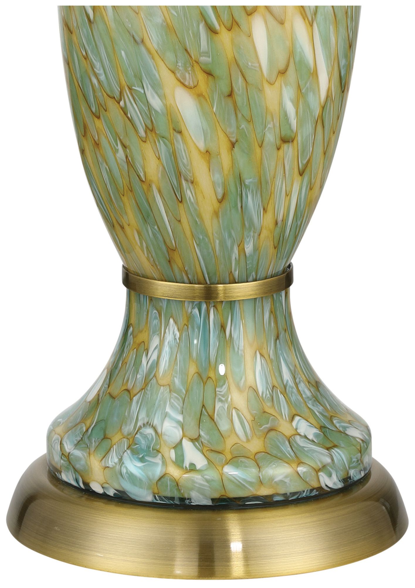 Image 2 Currey & Company Classico 32" High Green, Beige, Antique Brass Table Lamp more views