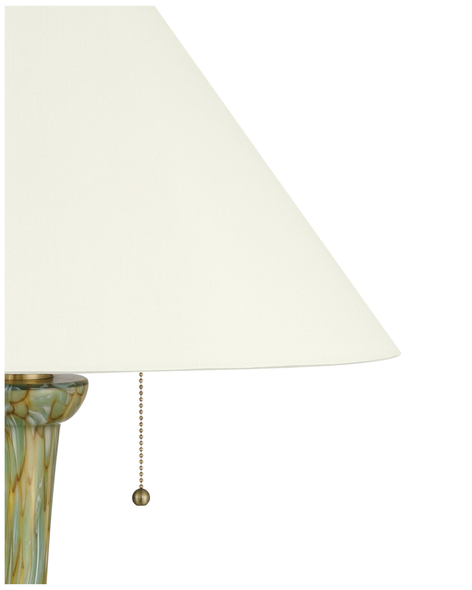 Image 3 Currey & Company Classico 32" High Green, Beige, Antique Brass Table Lamp more views