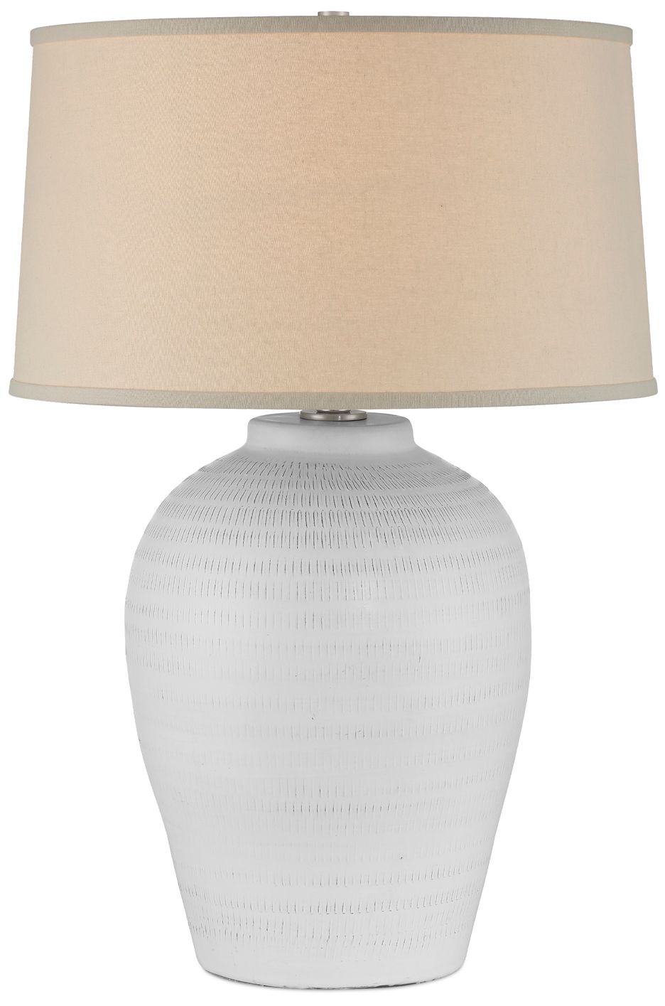 Currey & Company Dashwell 30" High White Table Lamp