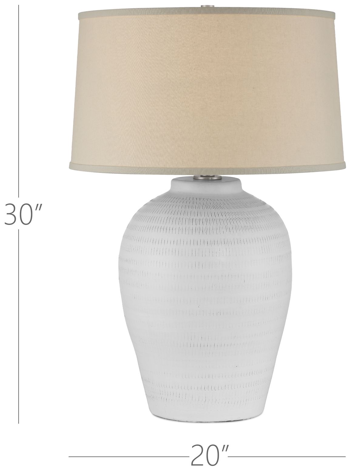Image 5 Currey & Company Dashwell 30" High White Table Lamp more views