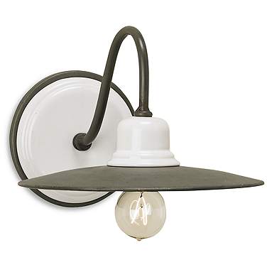 Currey & Company Eastleigh Gray & White 1-Light Wall Sconce