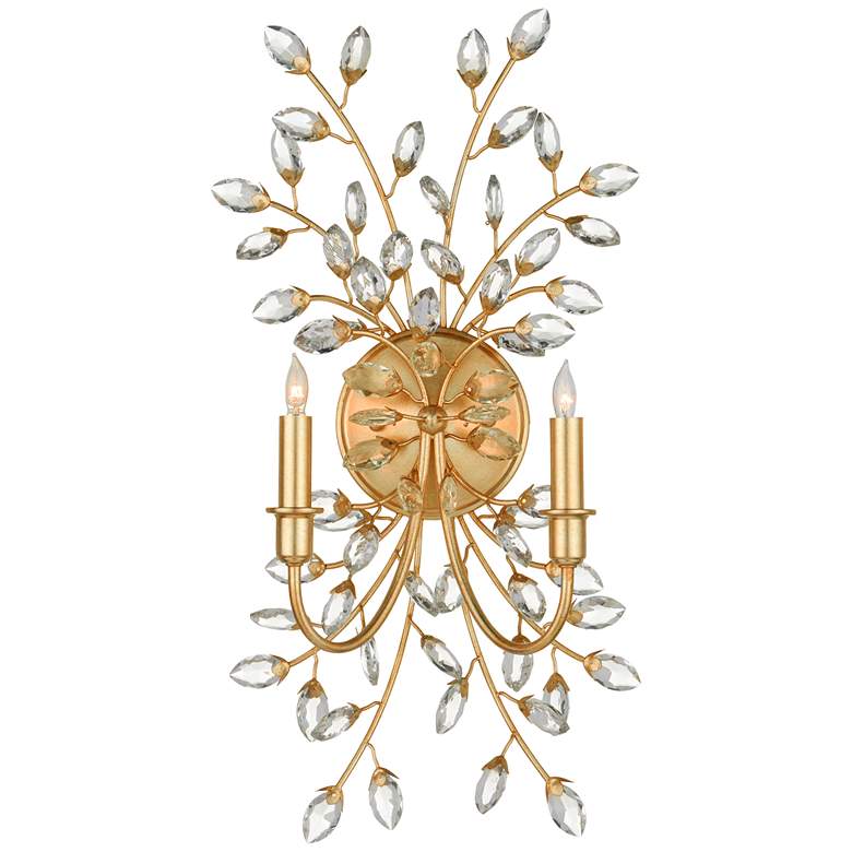 Image 1 Currey & Company Forget-Me-Not Gold 2-Li