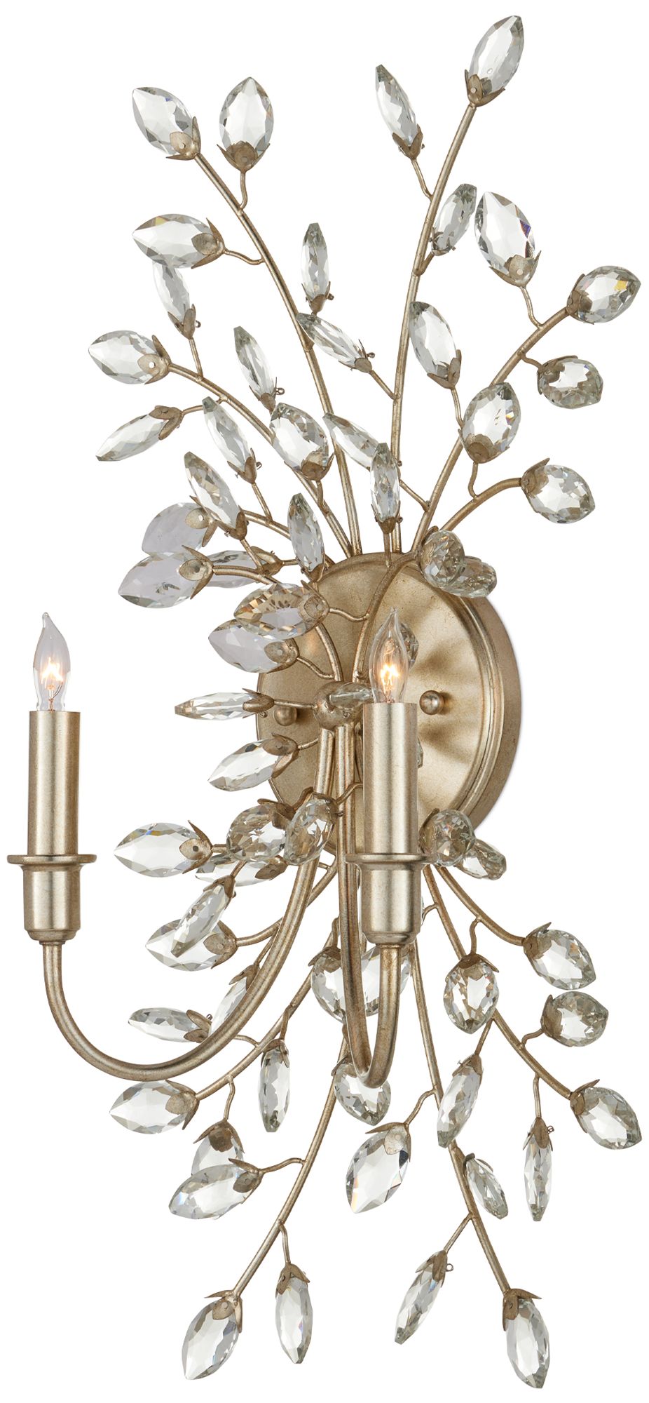 Image 4 Currey & Company Forget-Me-Not Silver 2- more views