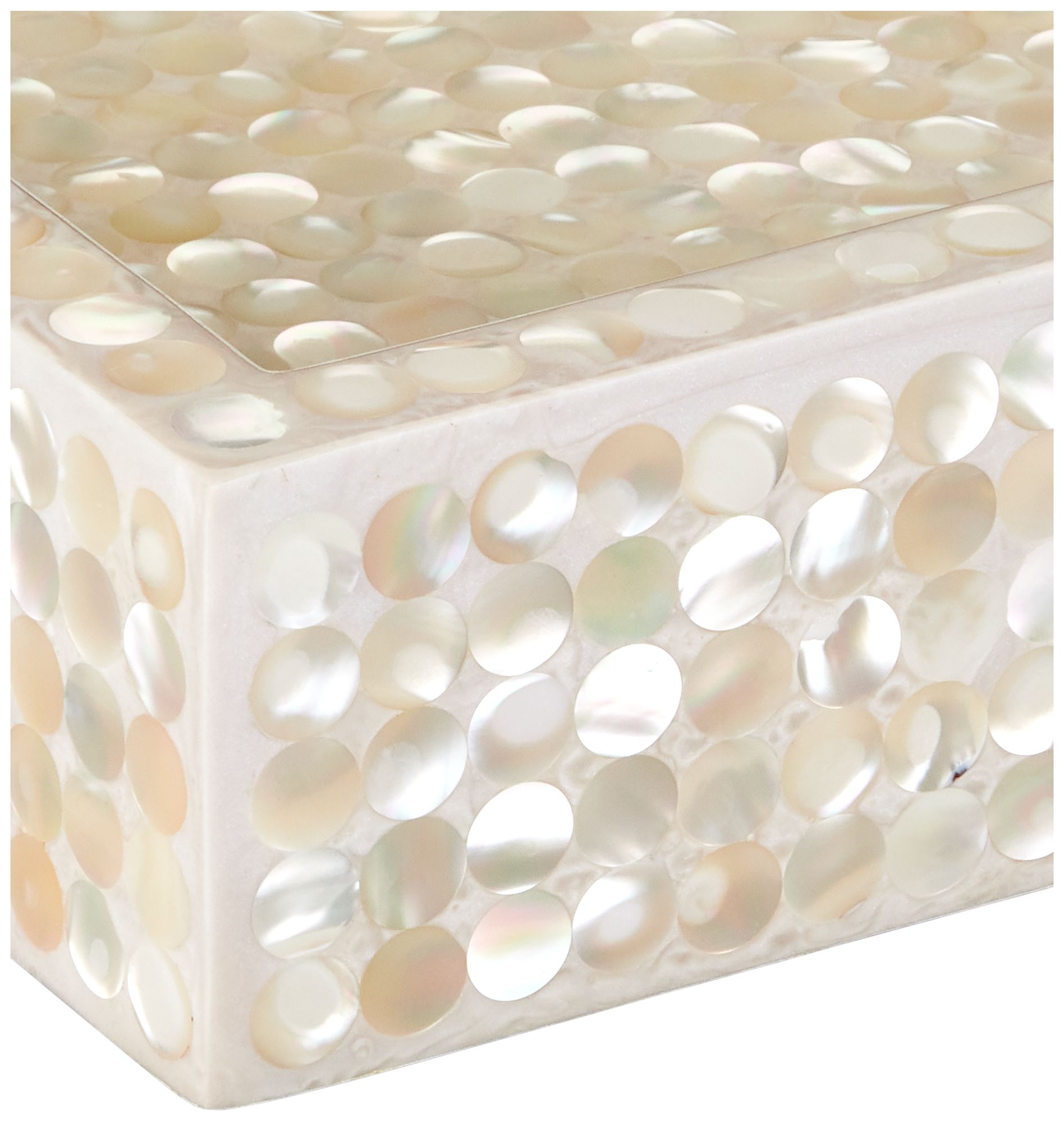 Image 2 Currey & Company Gerri Dot Mother of Pearl Tray Set of 2 more views