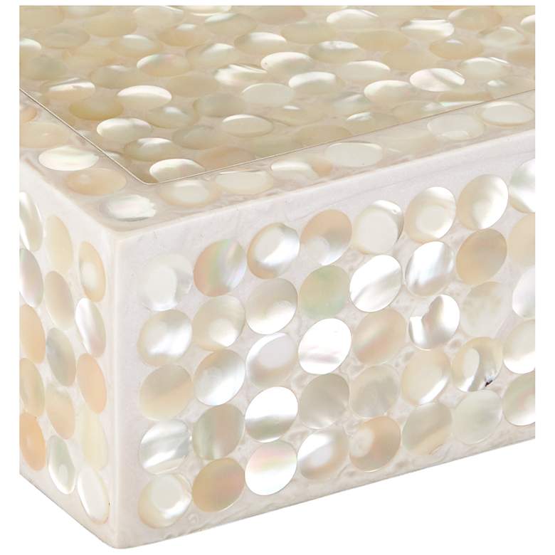 Image 2 Currey & Company Gerri Dot Mother of Pearl Tray Set of 2 more views