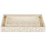 3_Currey & Company Gerri Dot Mother of Pearl Tray Set of 2 more views