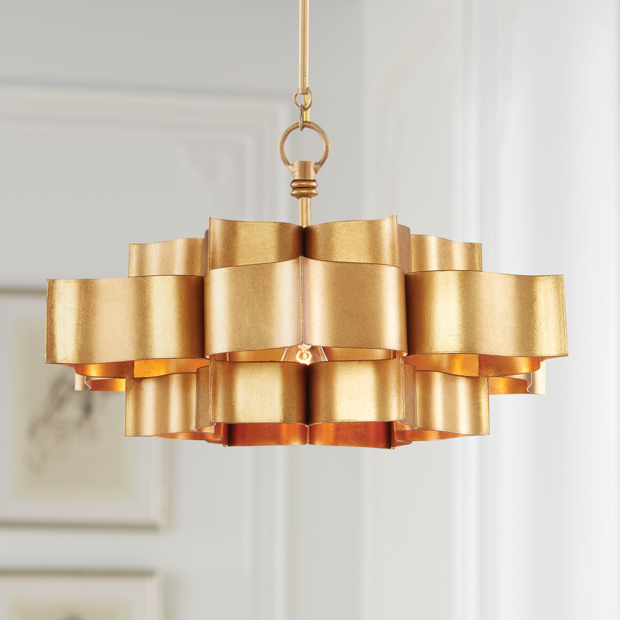 Currey & Company Grand Lotus Gold Collection
