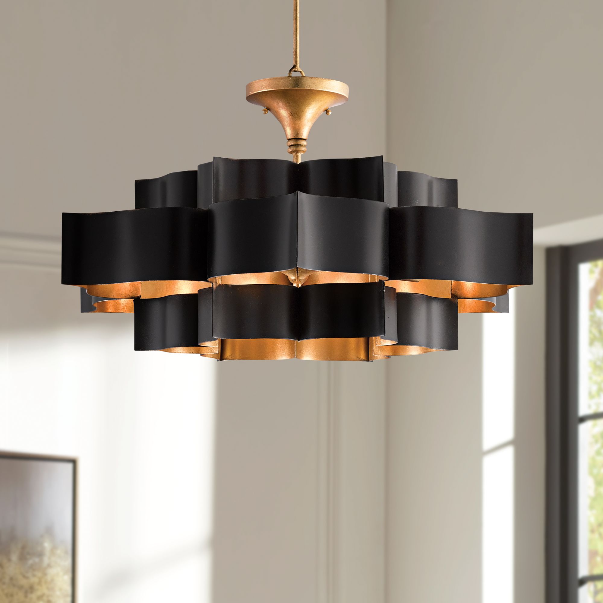 Currey & Company Grand Lotus Gold Collection