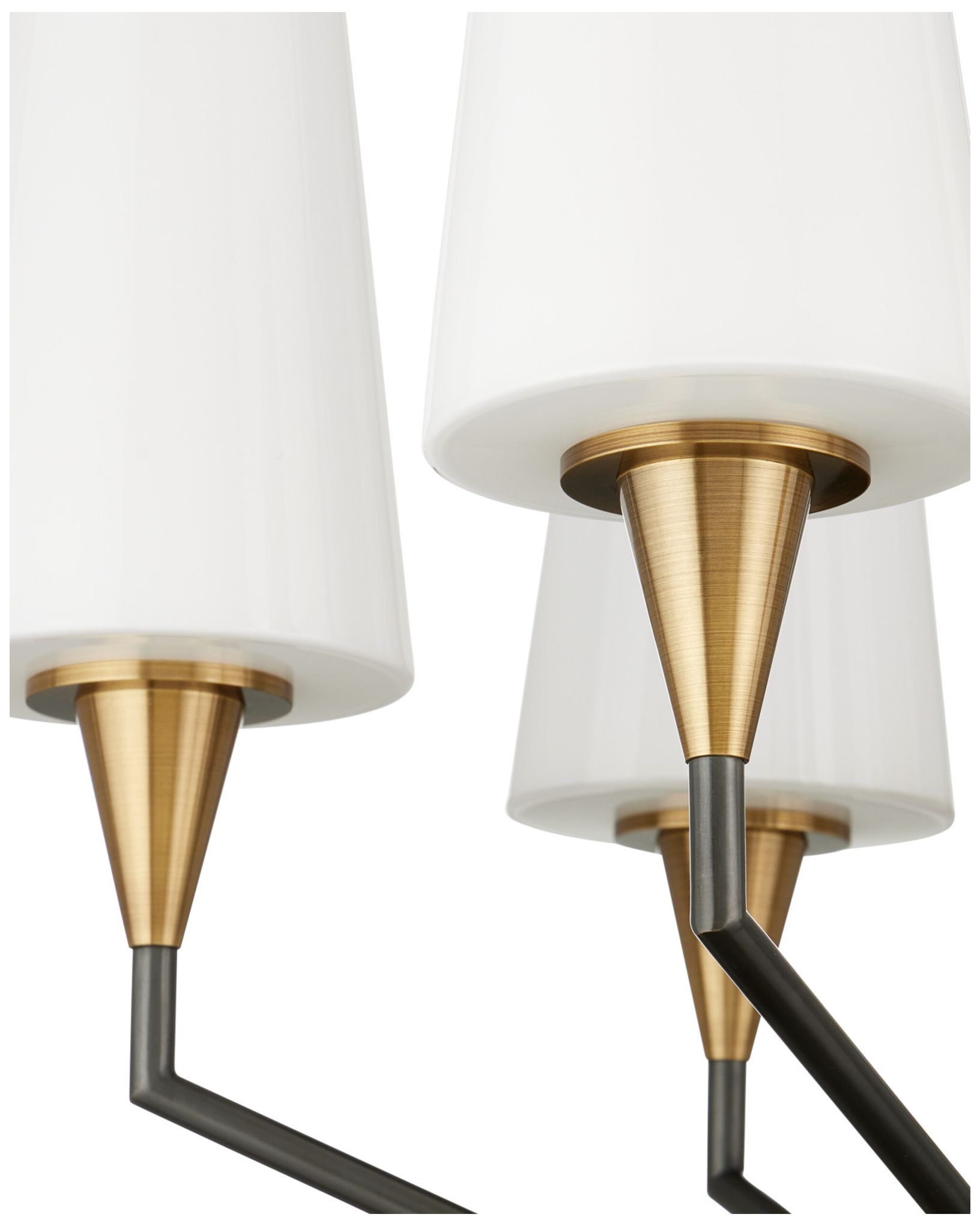 Image 2 Currey & Company Hennin 28"W 6-Light Antique Brass, Bronze LED Chandelier more views