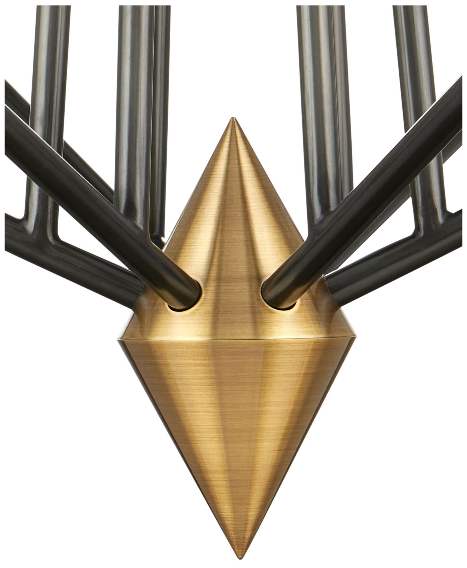 Image 3 Currey & Company Hennin 28"W 6-Light Antique Brass, Bronze LED Chandelier more views