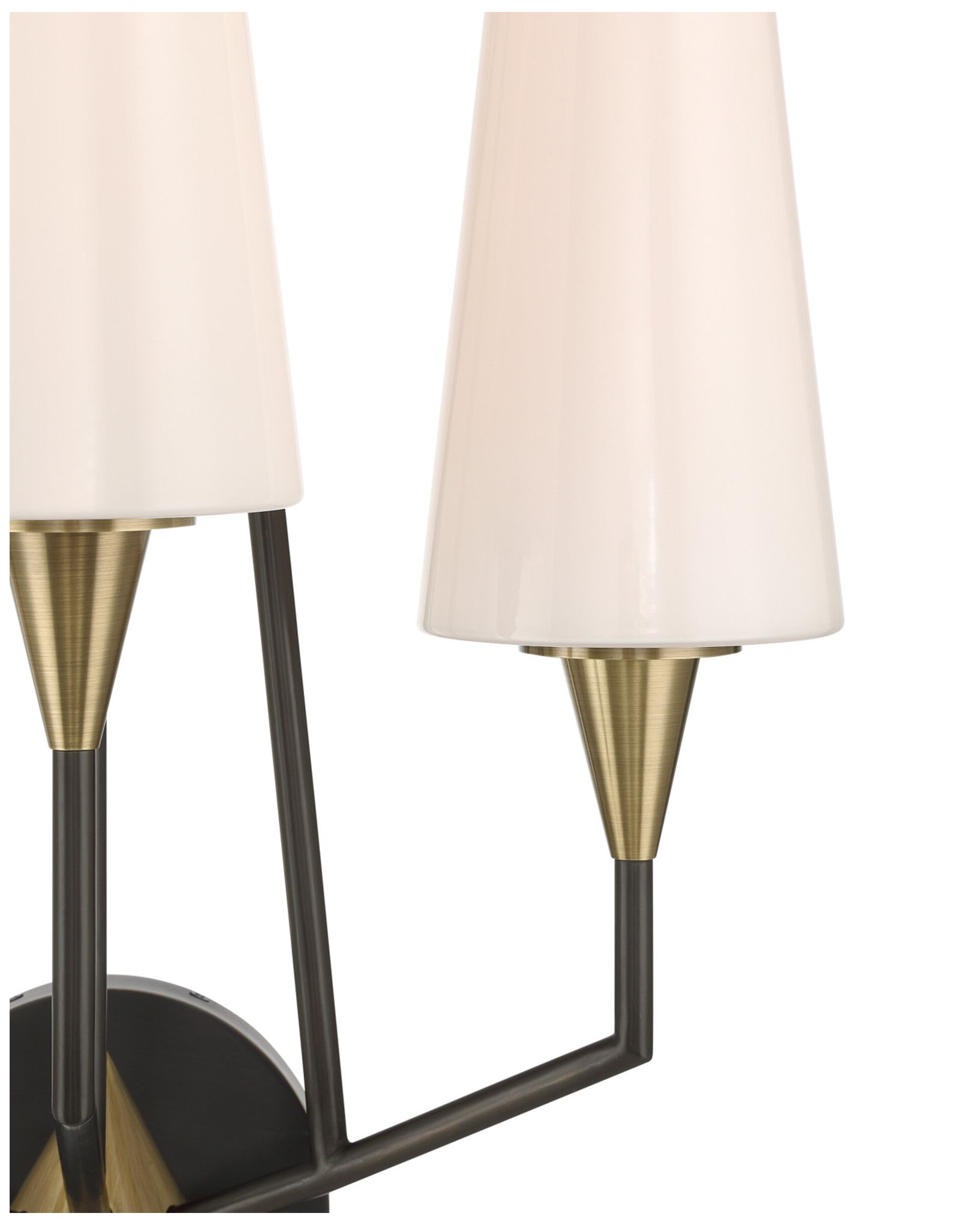Image 2 Currey & Company Hennin 33"H 3-Light Polished Antique Brass LED Wall Sconce more views