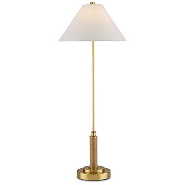 Currey & Company Ippolito 36 1/2" Brass Buffet Console Table Lamp