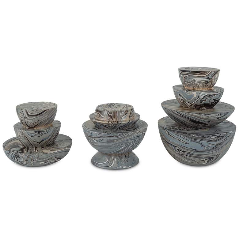 Image 1 Currey & Company Marbleized Stacking Box Set of 3