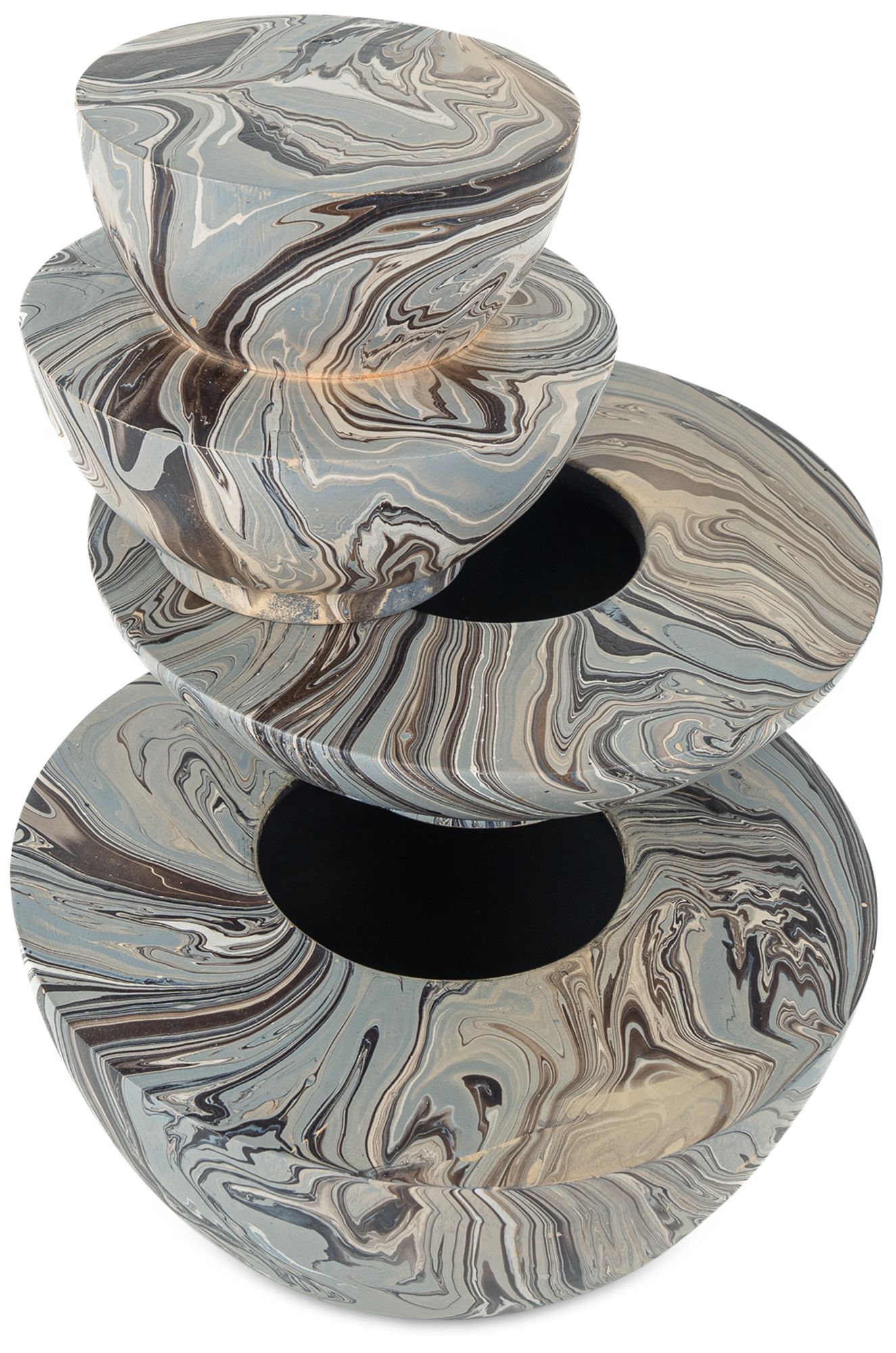 Image 7 Currey & Company Marbleized Stacking Box Set of 3 more views