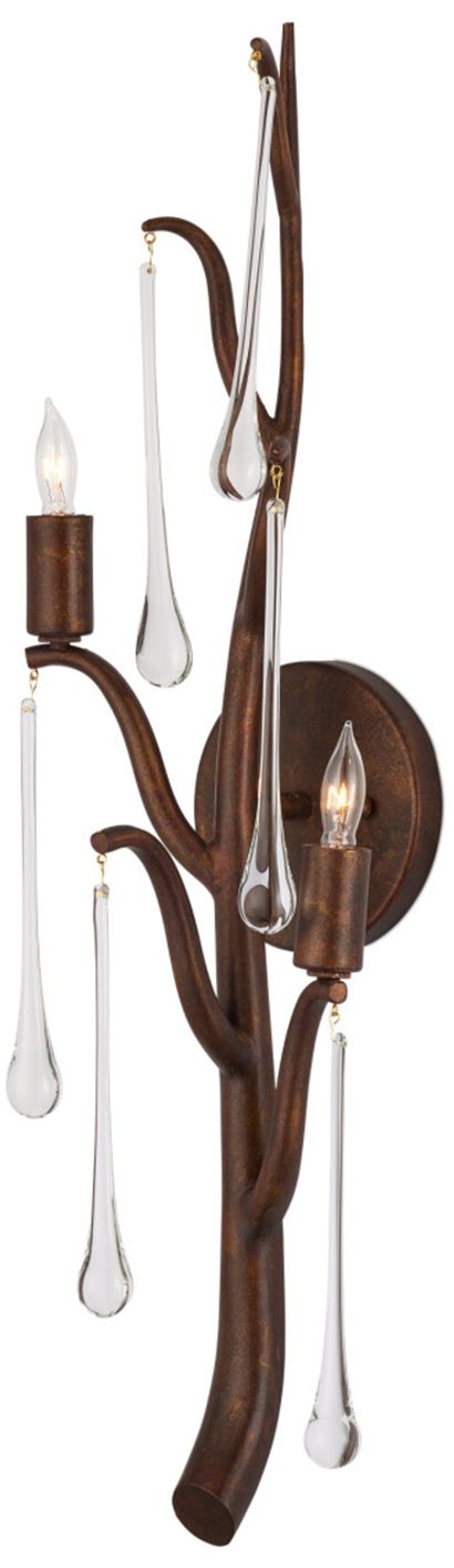 Image 3 Currey & Company Morning Grove 25" High Rhine Gold Wall Sconce - Right more views
