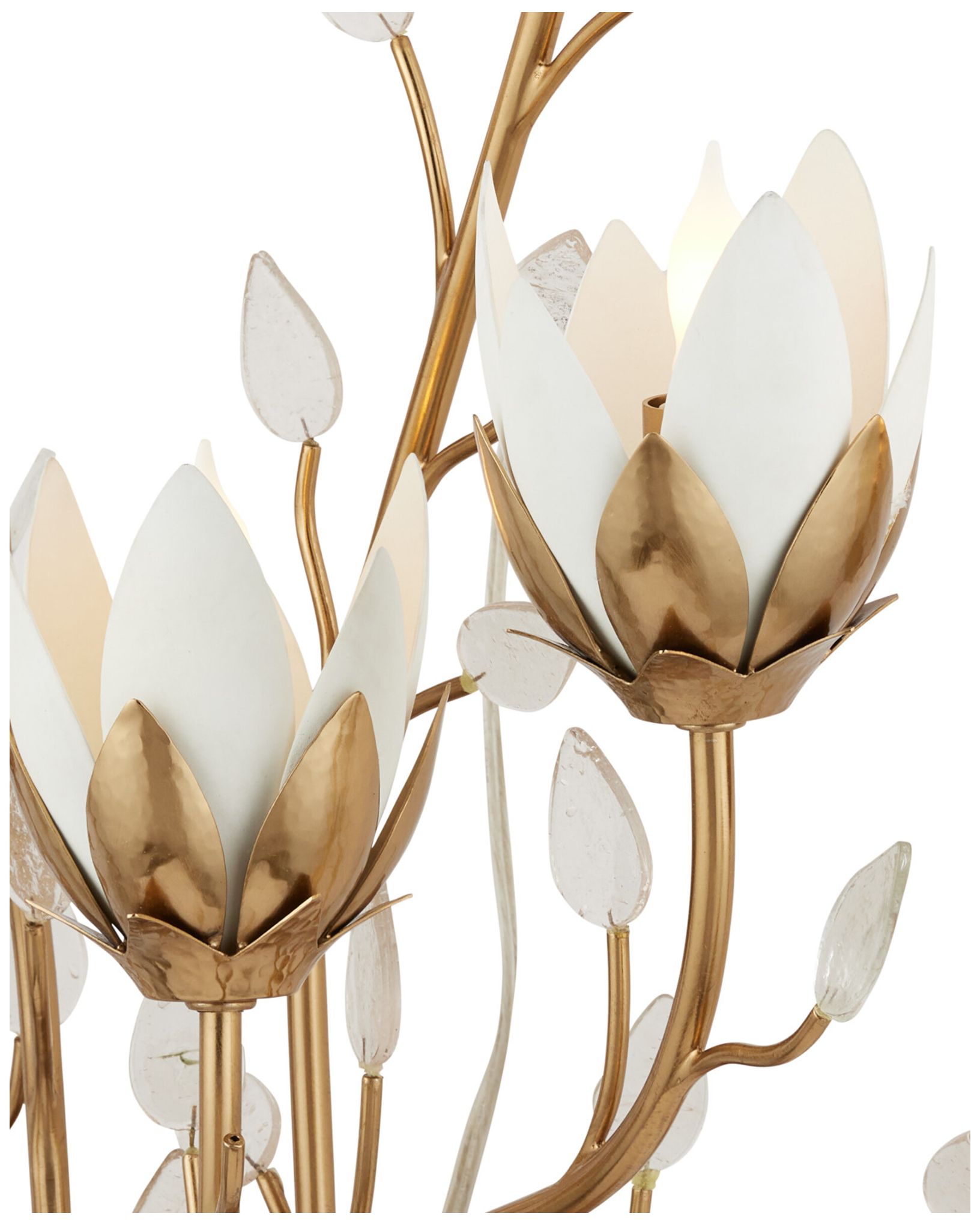Image 2 Currey & Company Star Magnolia 41" High Antique Brass Wall Sconce more views