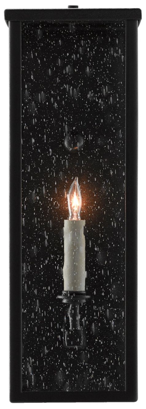 Image 3 Currey & Company Tanzy 18" High Midnight Black Outdoor Wall Sconce more views