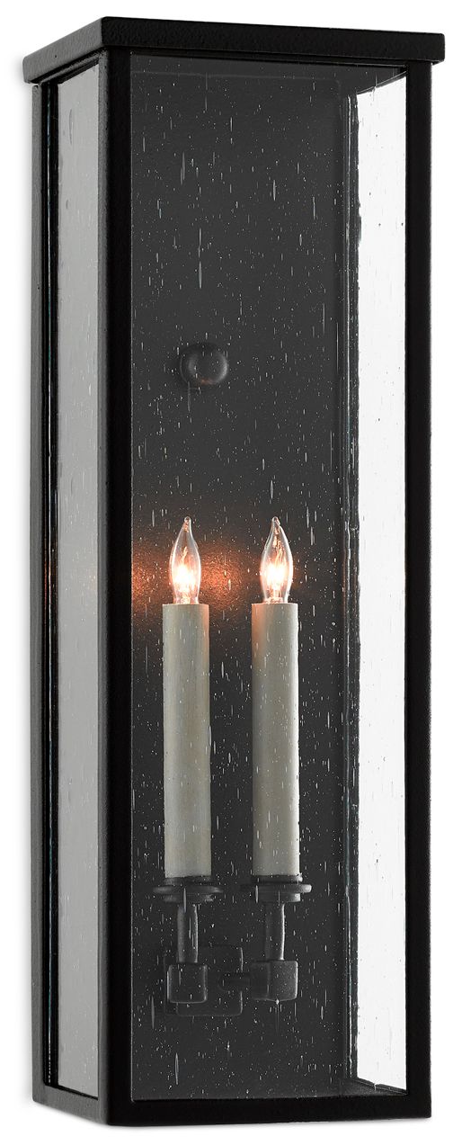 Currey & Company Tanzy 24" High Midnight Black Outdoor Wall Sconce